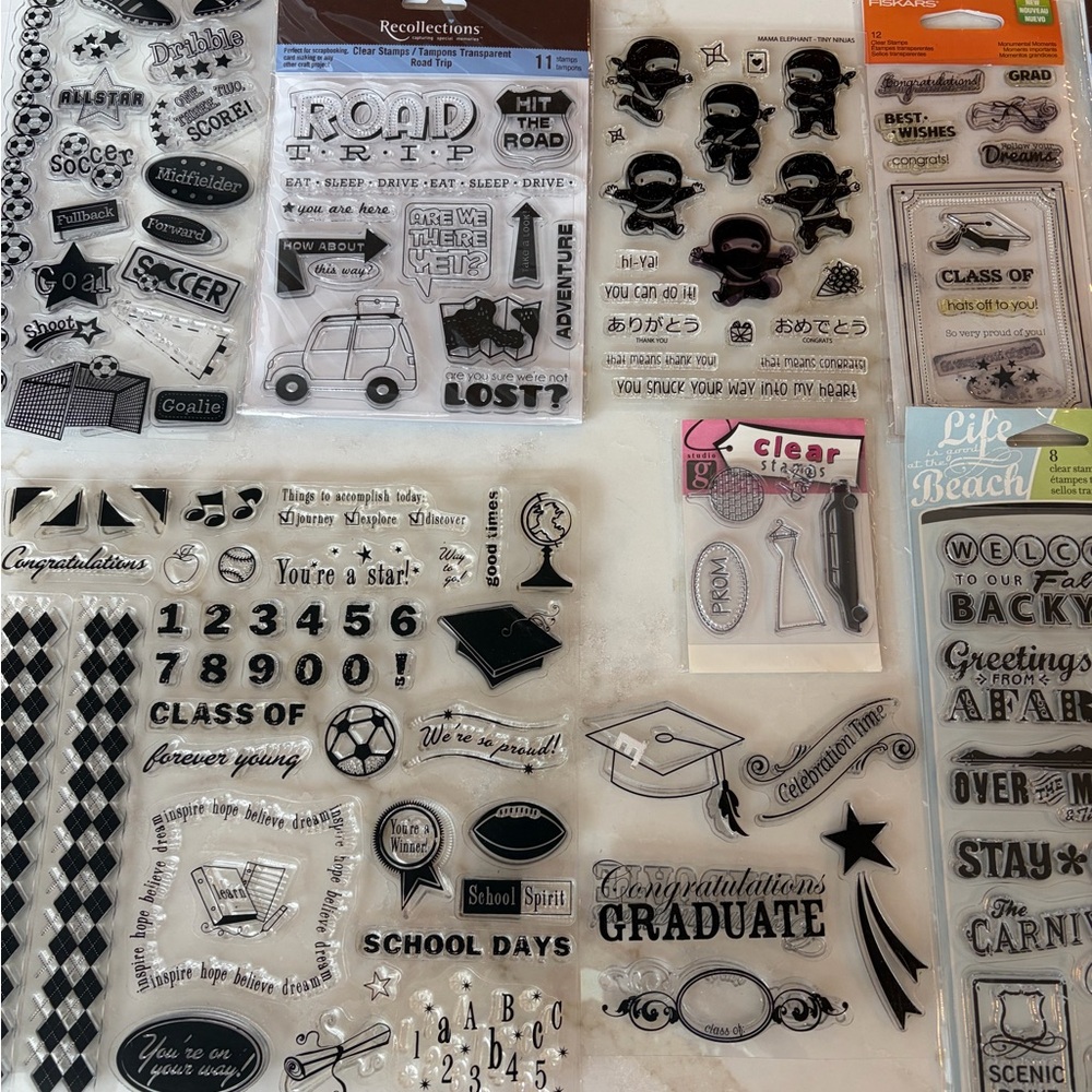 Assorted kids- School Clear Stamps Set - Picture 5 of 6